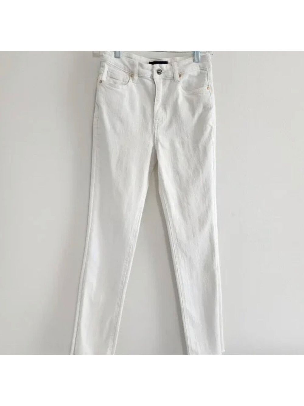 Sanctuary Anthropologie white high waist straight leg jeans size 31